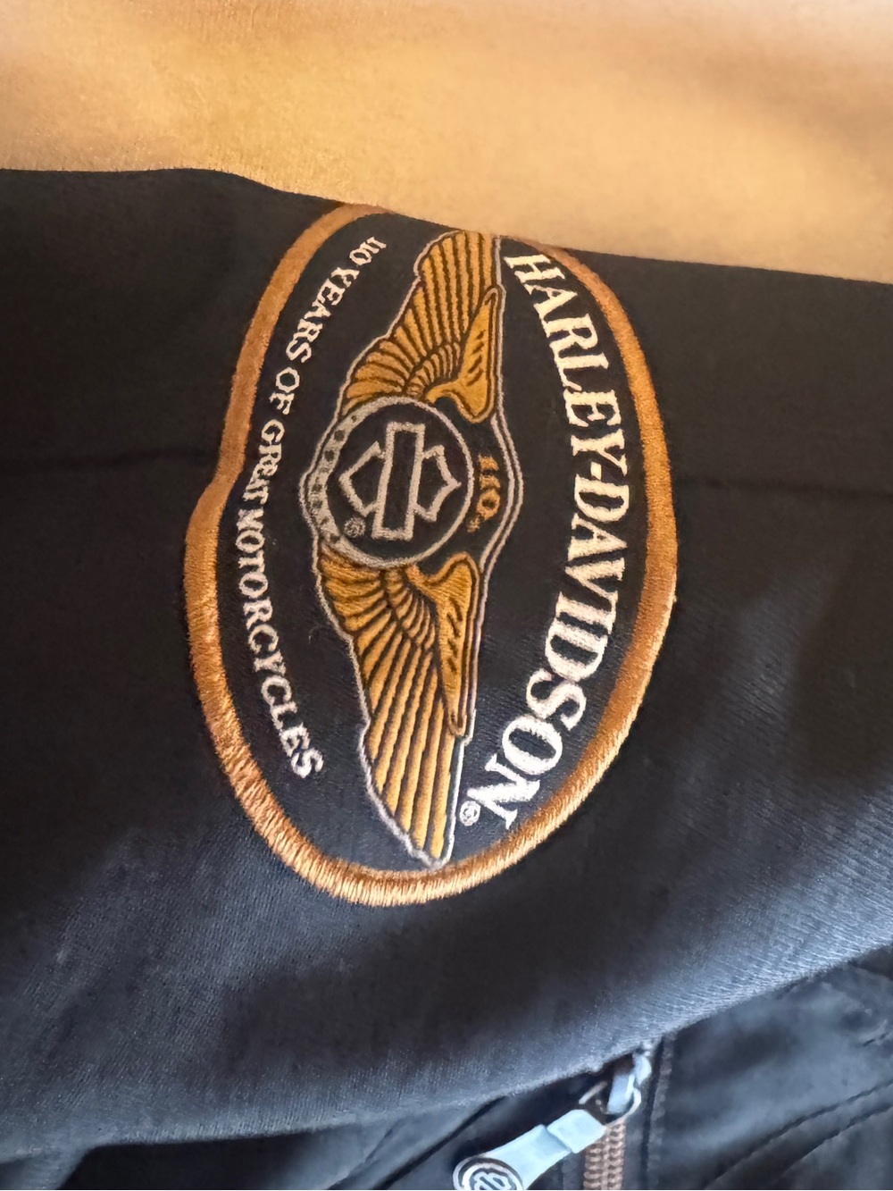 Harley-Davidson Black Women's Wing Emblem Jean Jacket - Picture 3 of 6